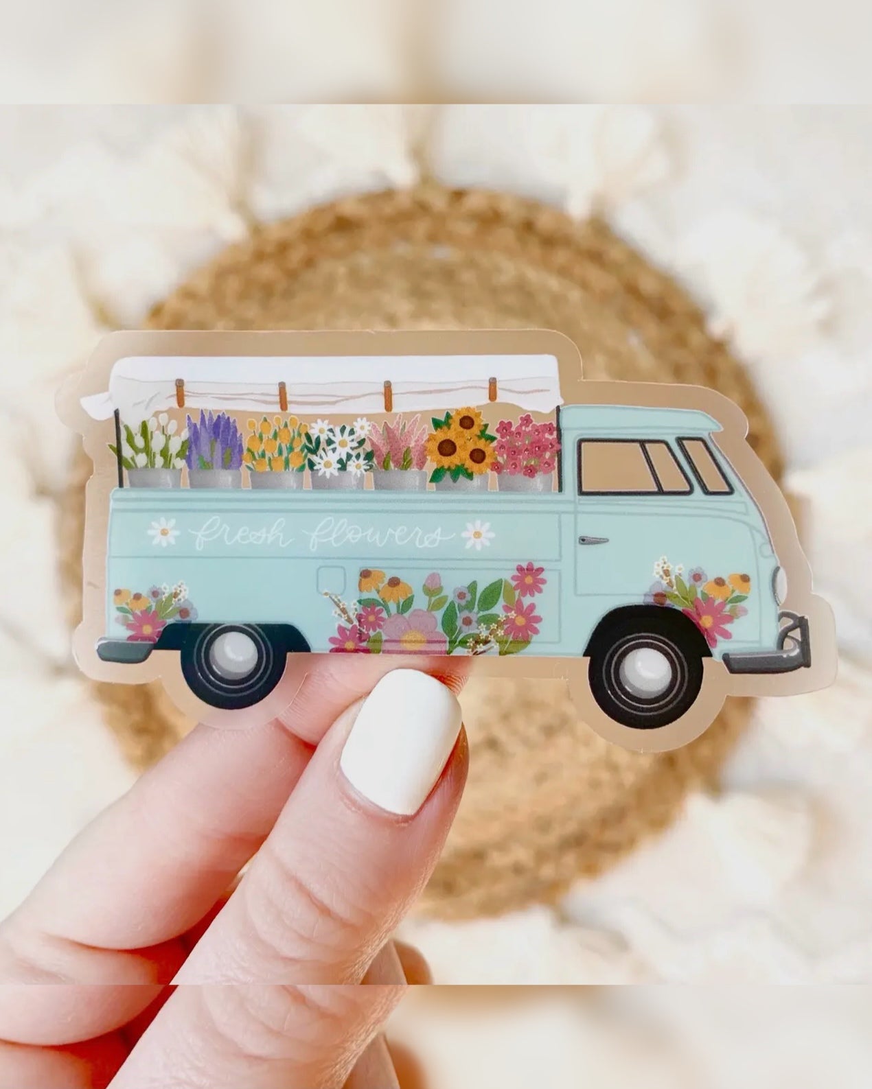 Flower Truck Sticker