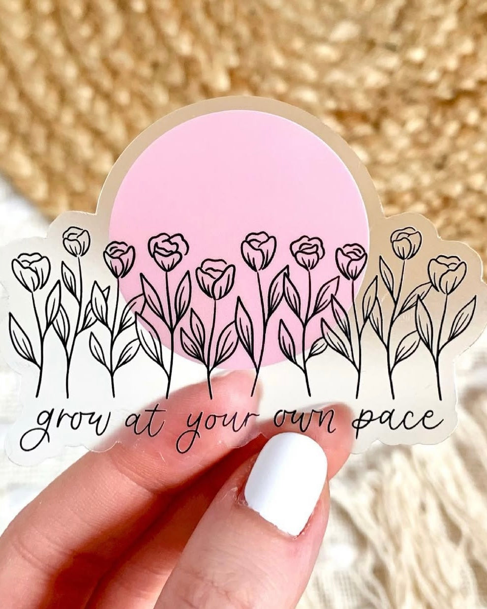 Grow at Your Own Pace Sticker