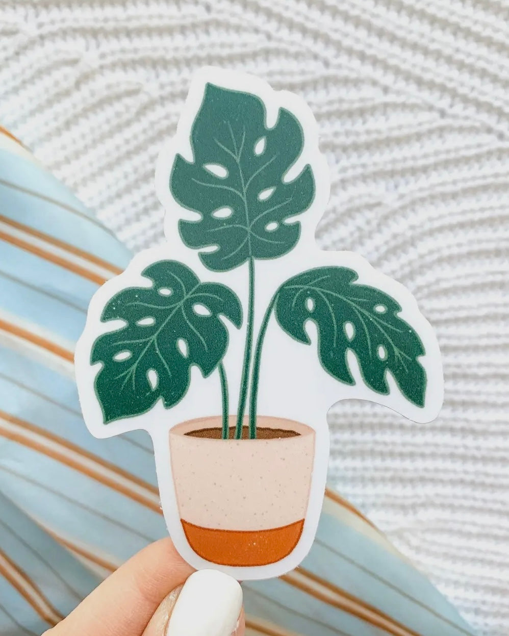 Leaf Me Be Monstera Sticker