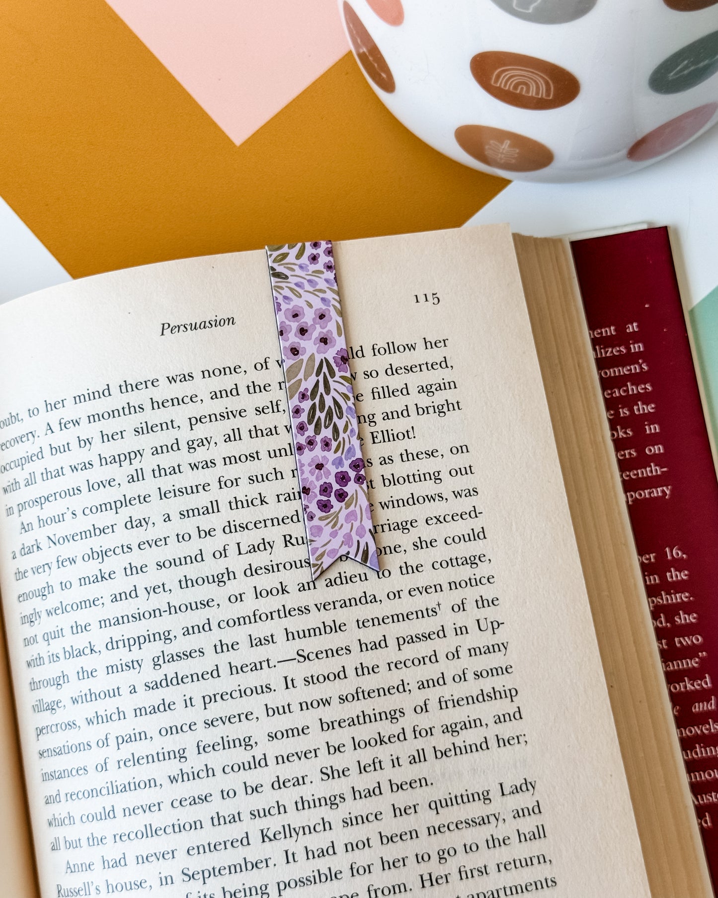 Lilac Floral Magnetic Bookmark