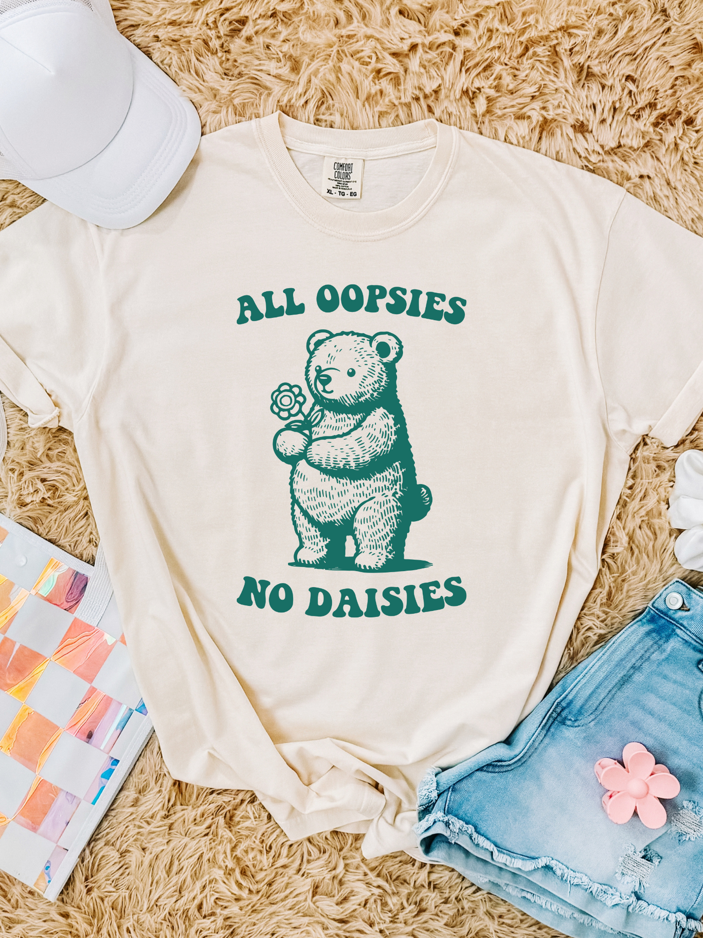 All Oopsies No Daisies Bear Graphic Tee