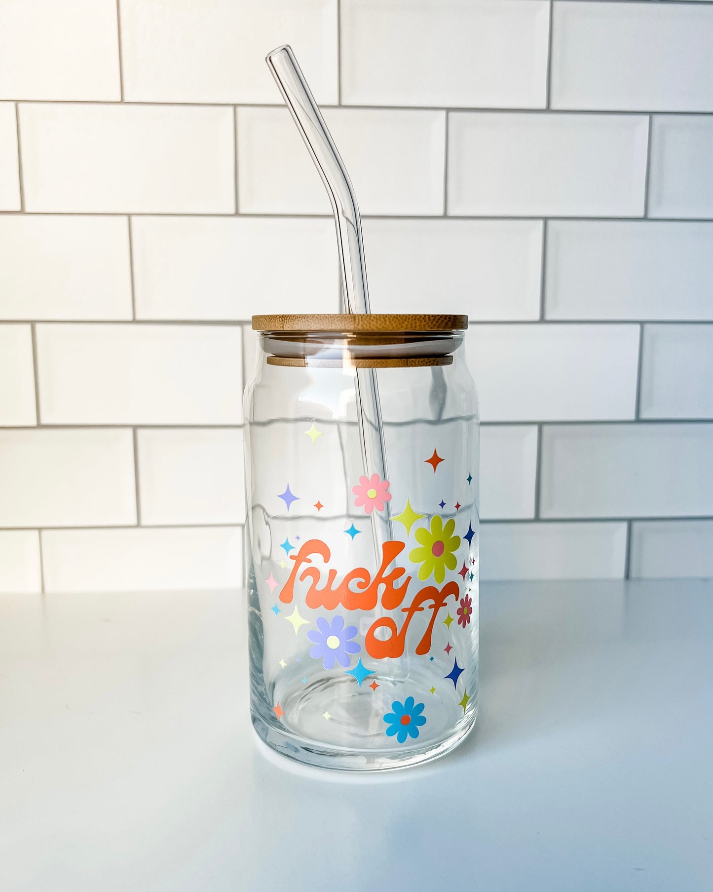 Floral AF Can Glass