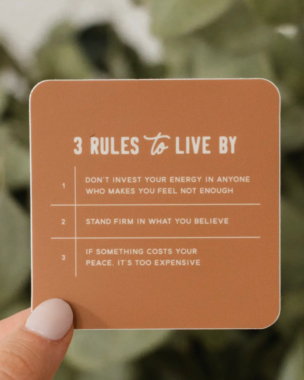 3 Rules Sticker