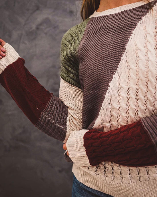 Winter Daze Color Block Sweater