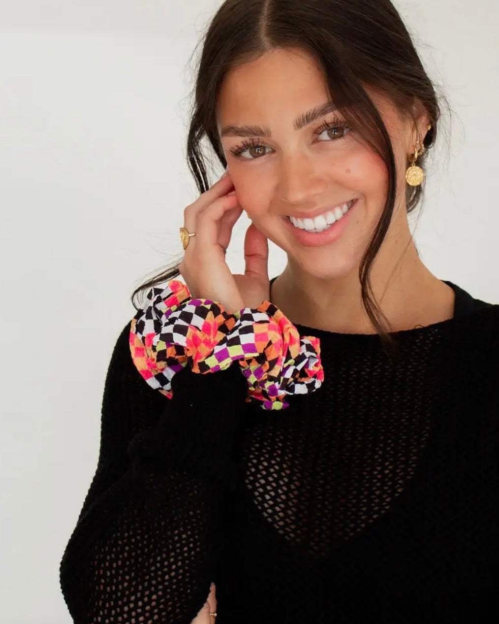 Spellbound Checkered Jumbo Scrunchie (Pre-Order)