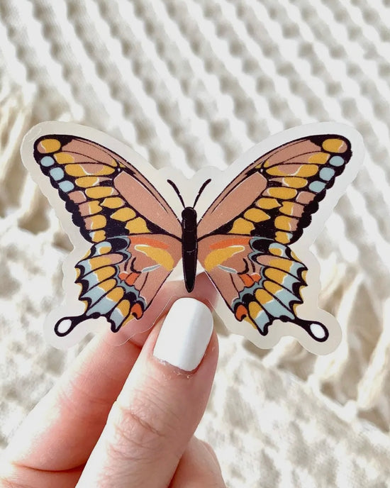 Pink Swallowtail Butterfly Sticker