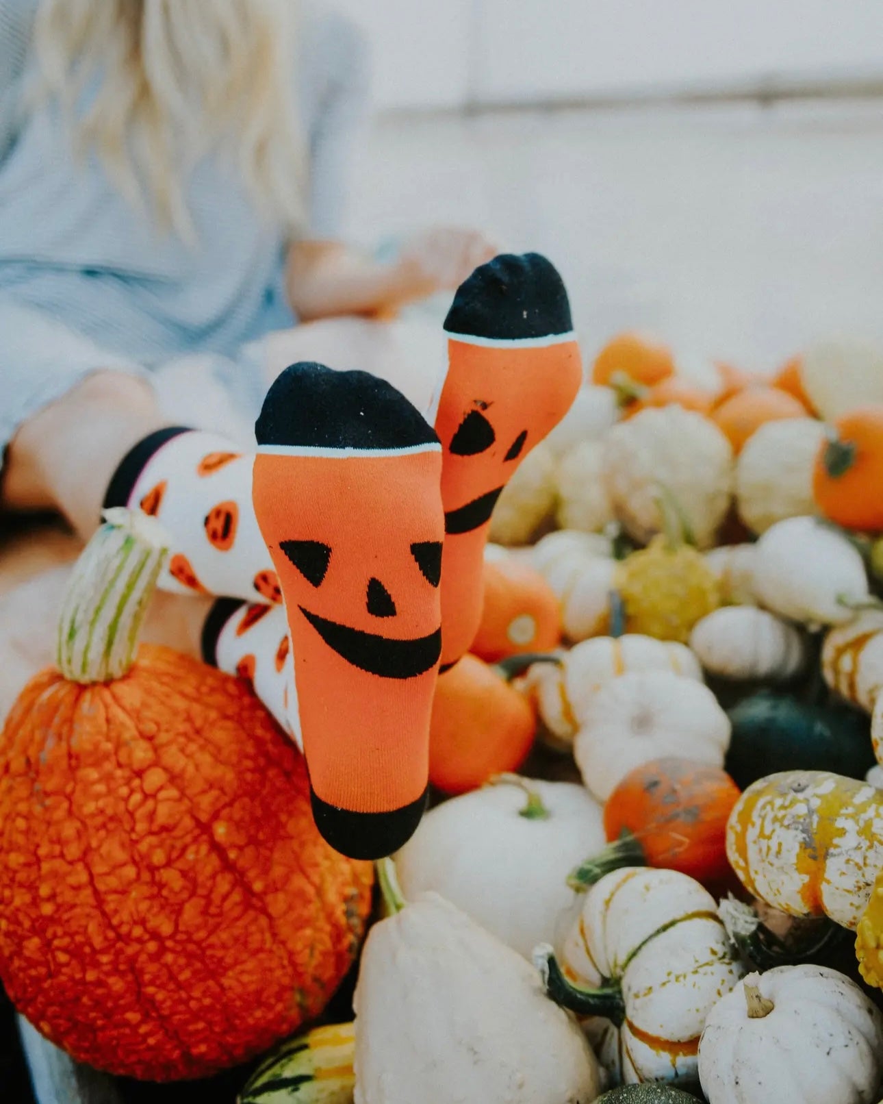 Pumpkin Patch Crew Socks