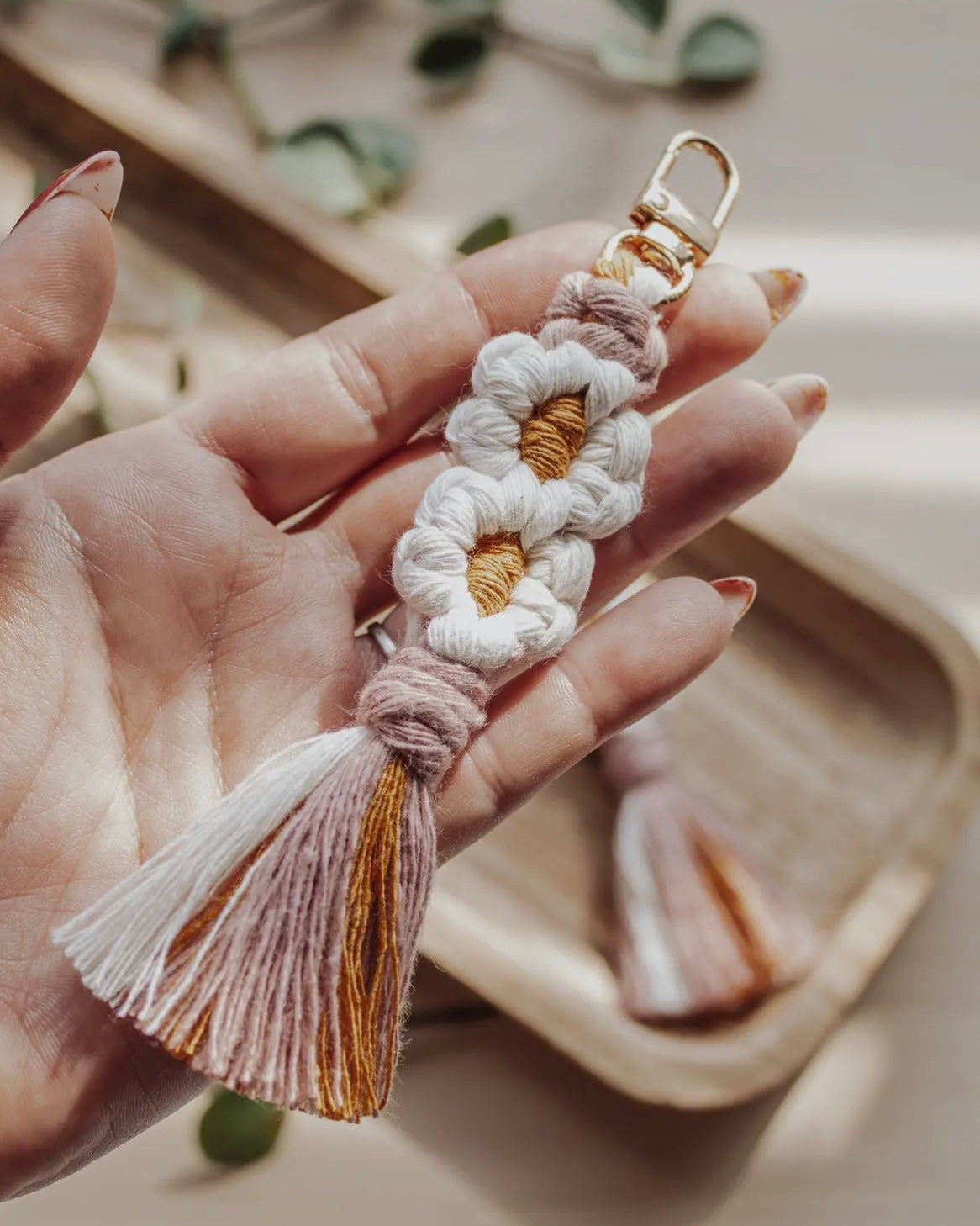 Double Daisy Keychains