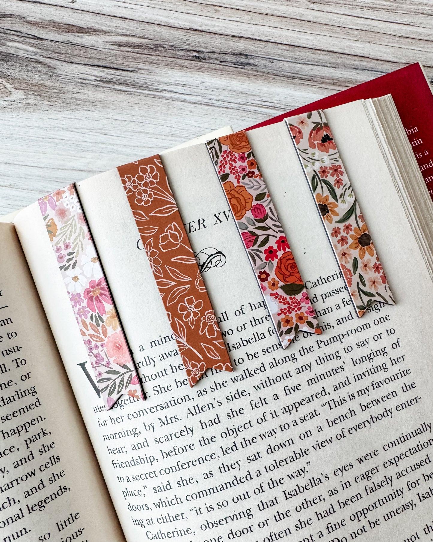 Rosewood Blooms Magnetic Bookmark