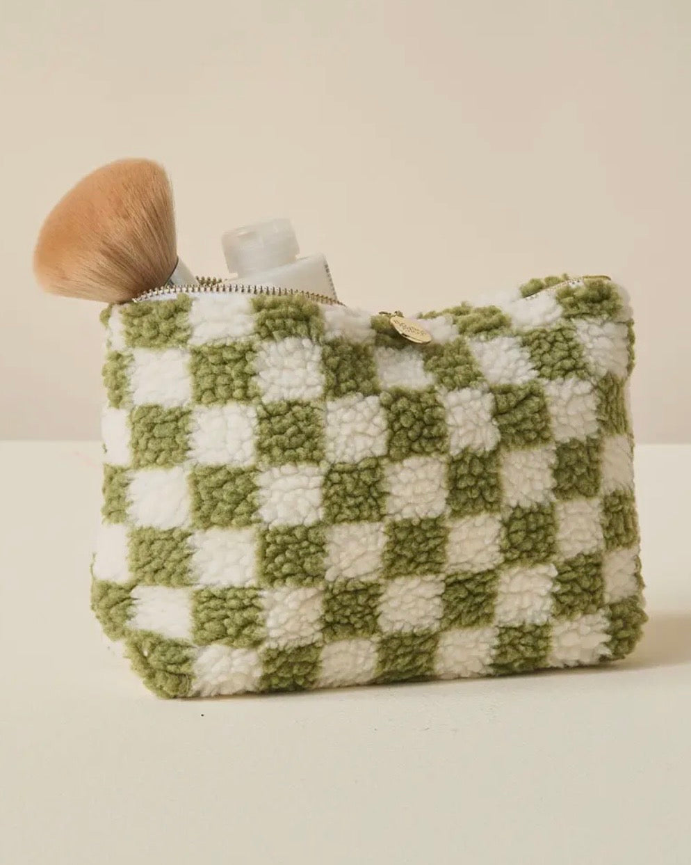 Teddy Pouch - Check Green