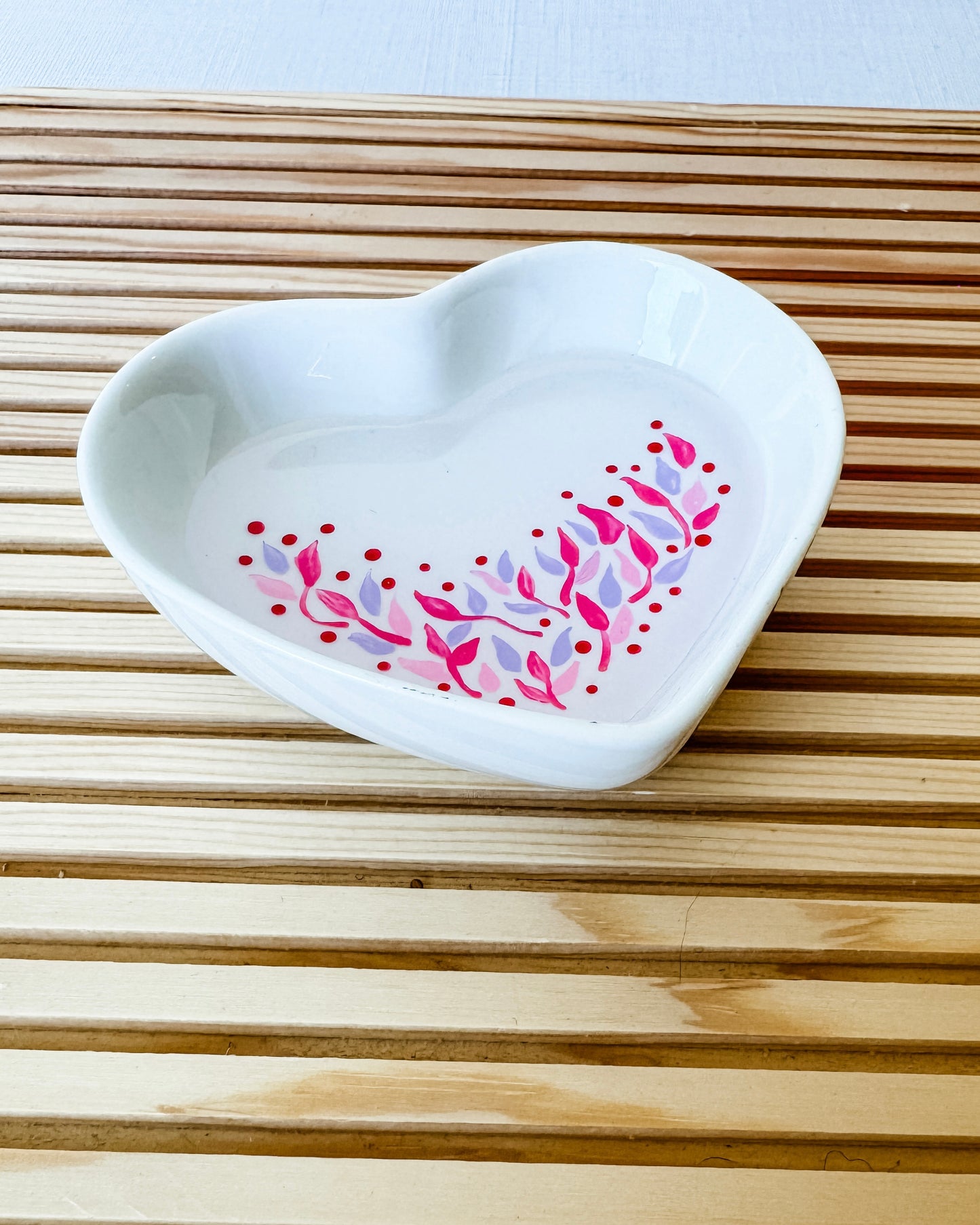 Sweetheart Botanical Heart Trinket Dish