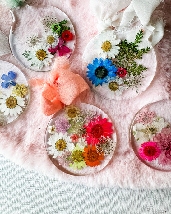 Floral Resin Ornaments