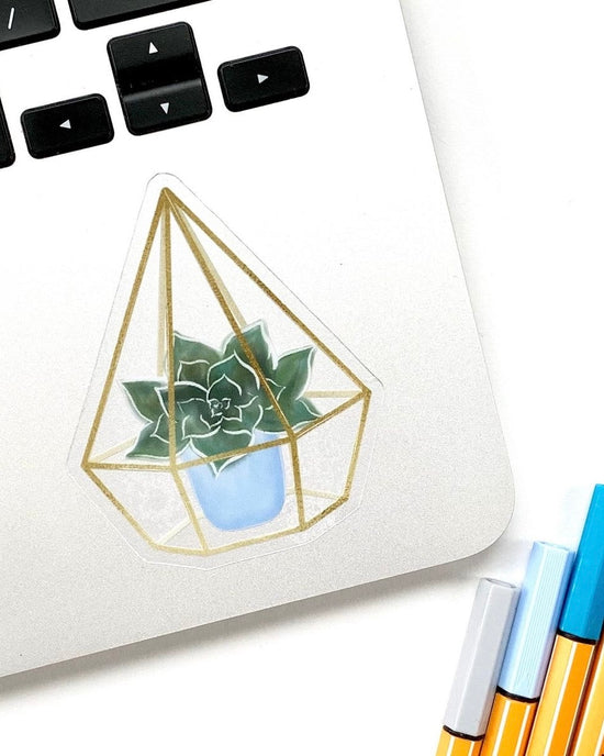 Golden Glow Terrarium Sticker