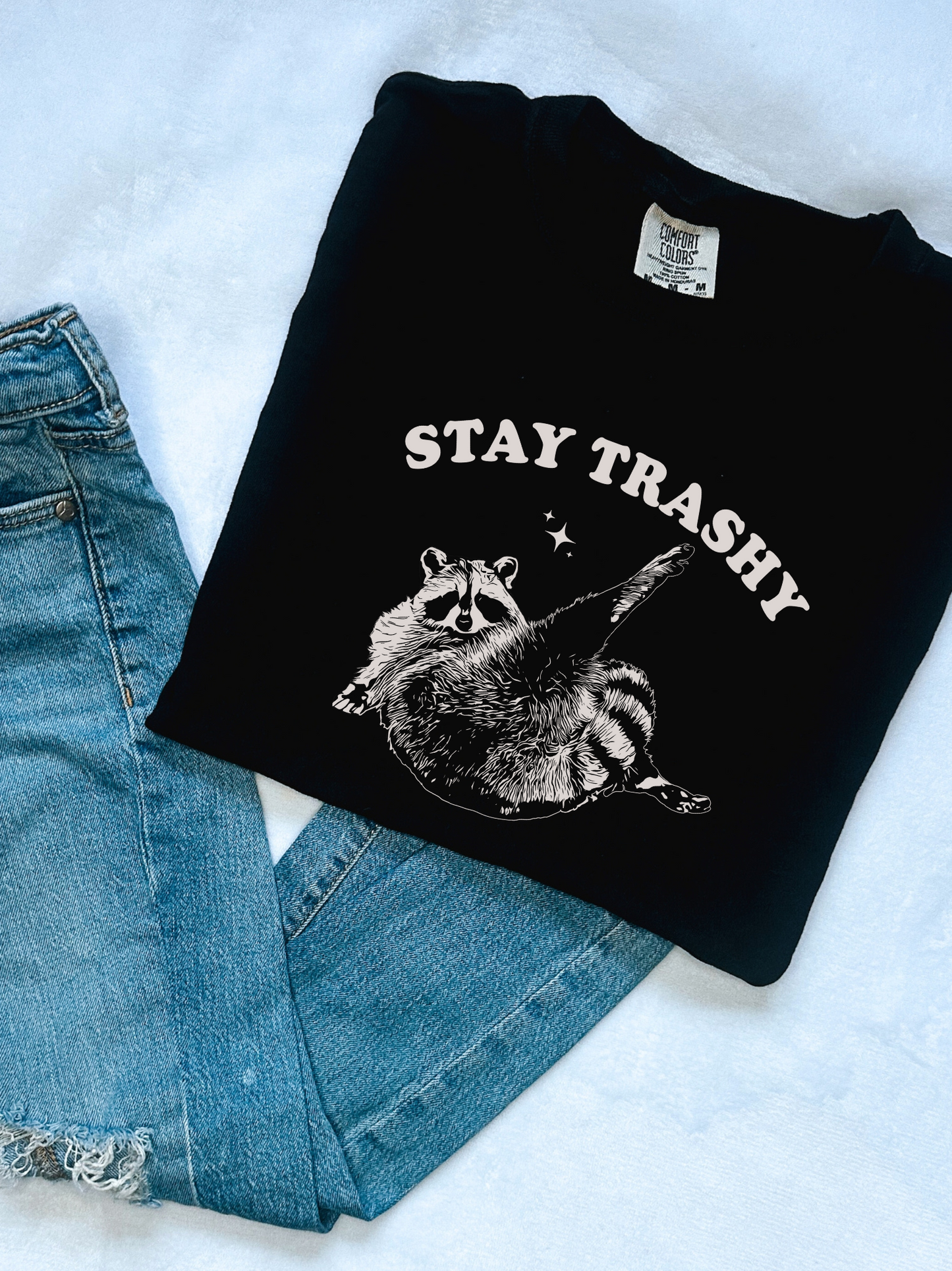 Stay Trashy Graphic Tee in Black