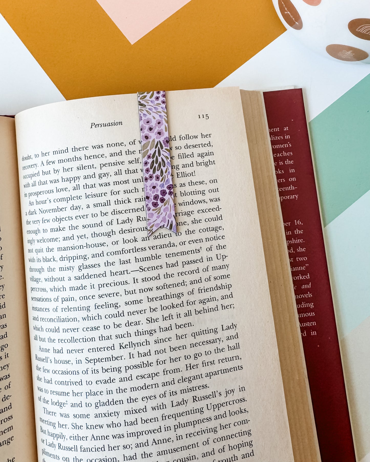 Lilac Floral Magnetic Bookmark