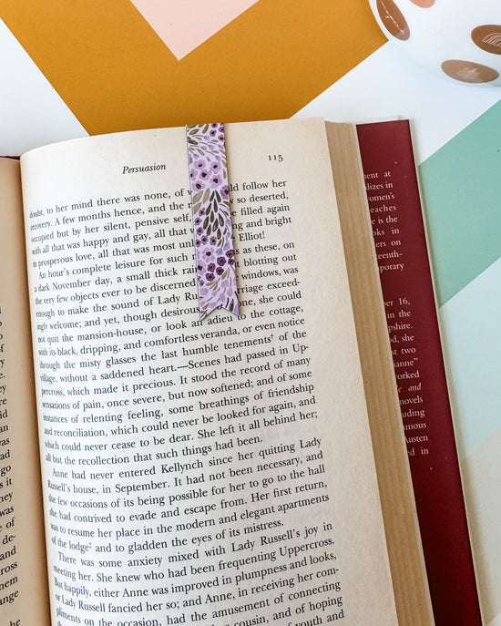 Lilac Floral Magnetic Bookmark