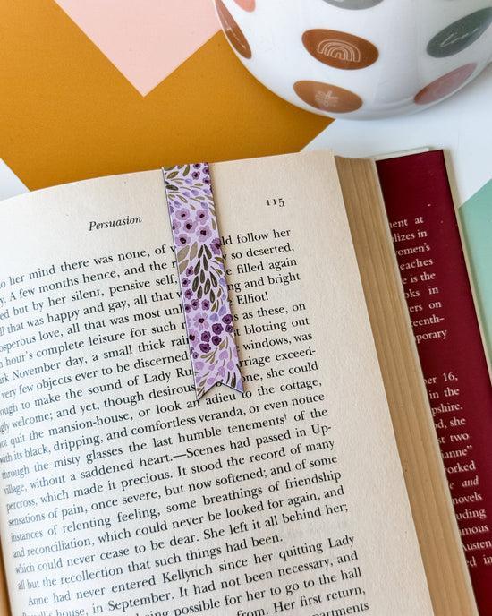 Lilac Floral Magnetic Bookmark