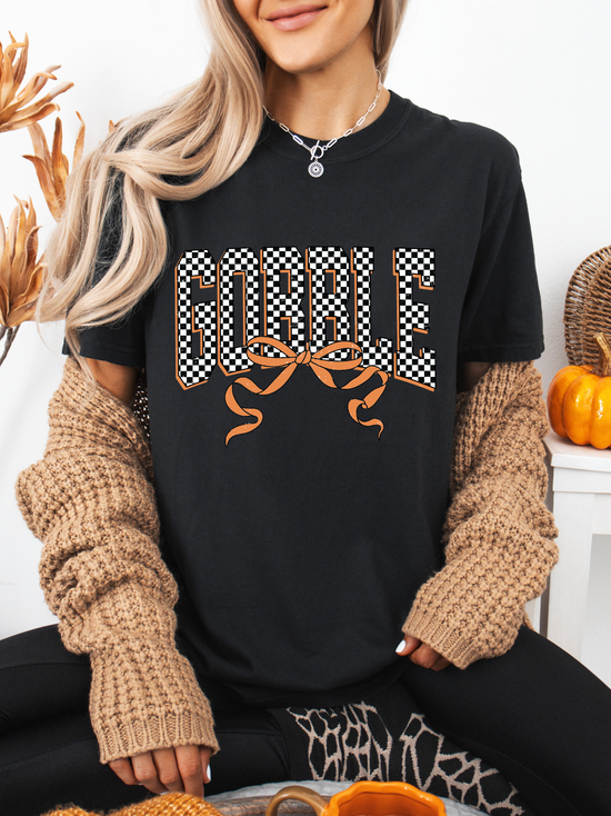 Checkered Gobble Graphic Tee