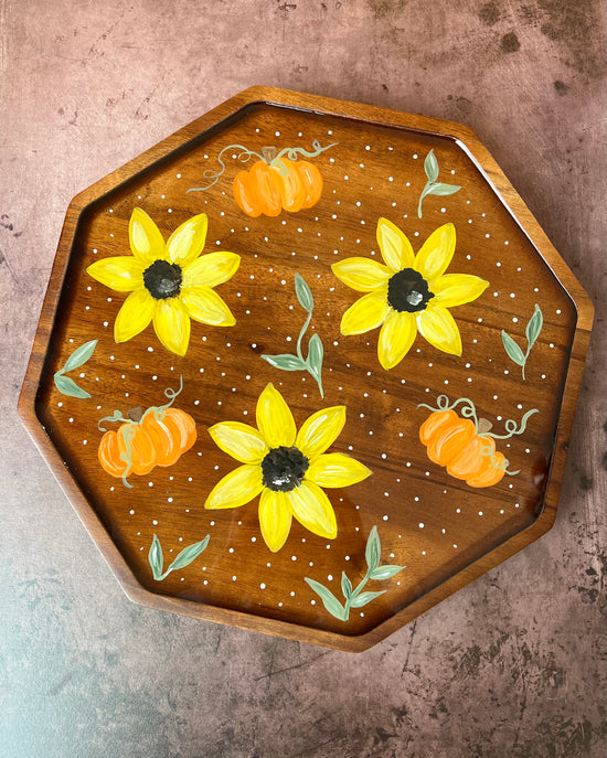 Sunflower Fall Daze Octagon Tray