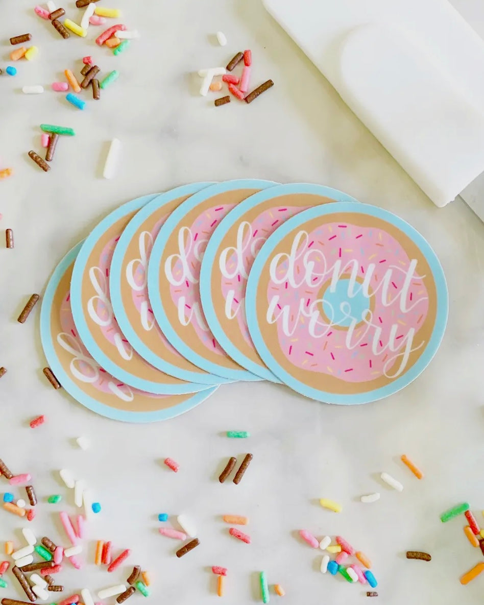 Donut Worry Sticker