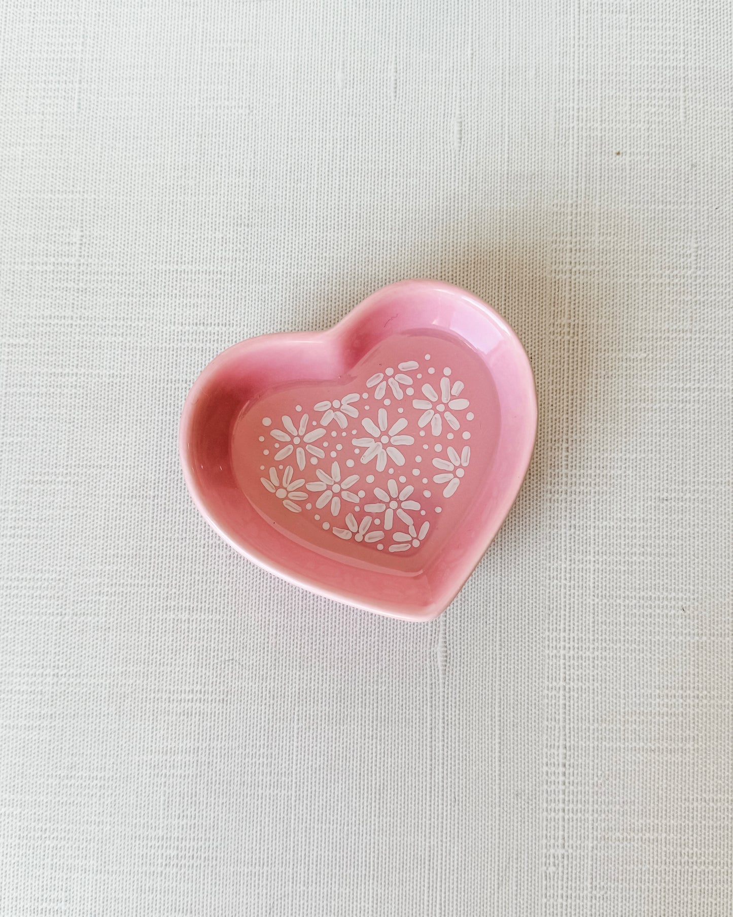 Dancing Daisy Trinket Dish - Pink