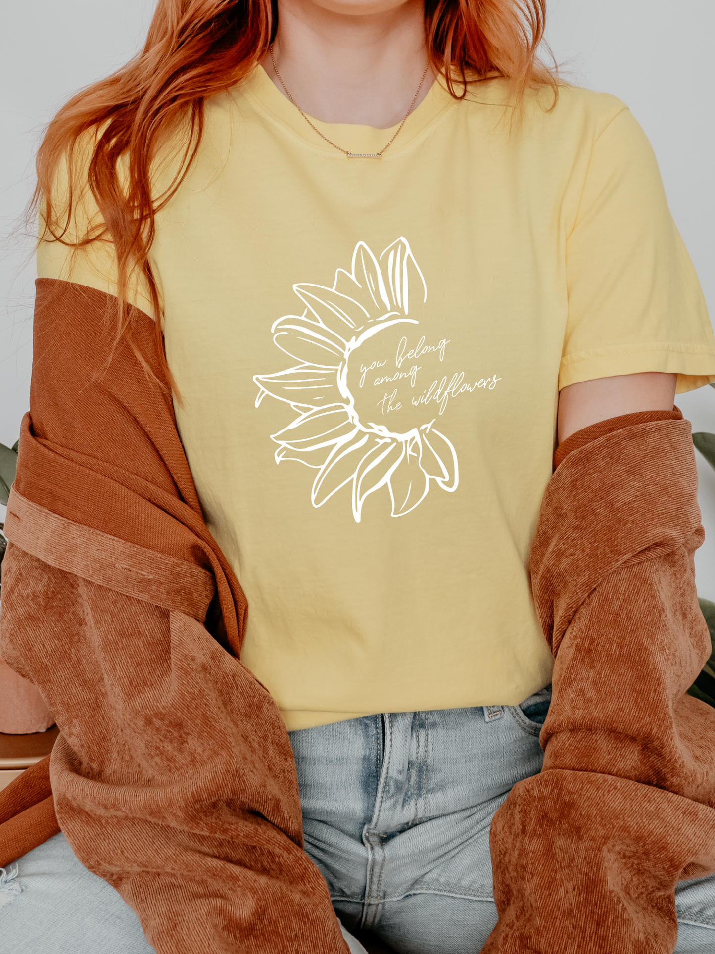 You Belong Among the Wildflowers Graphic Tee - Butter