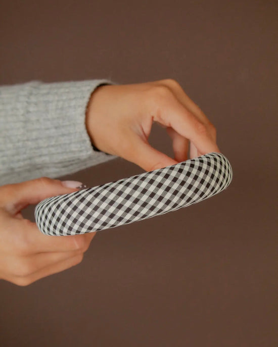 White & Black Check Headband Pre-Order