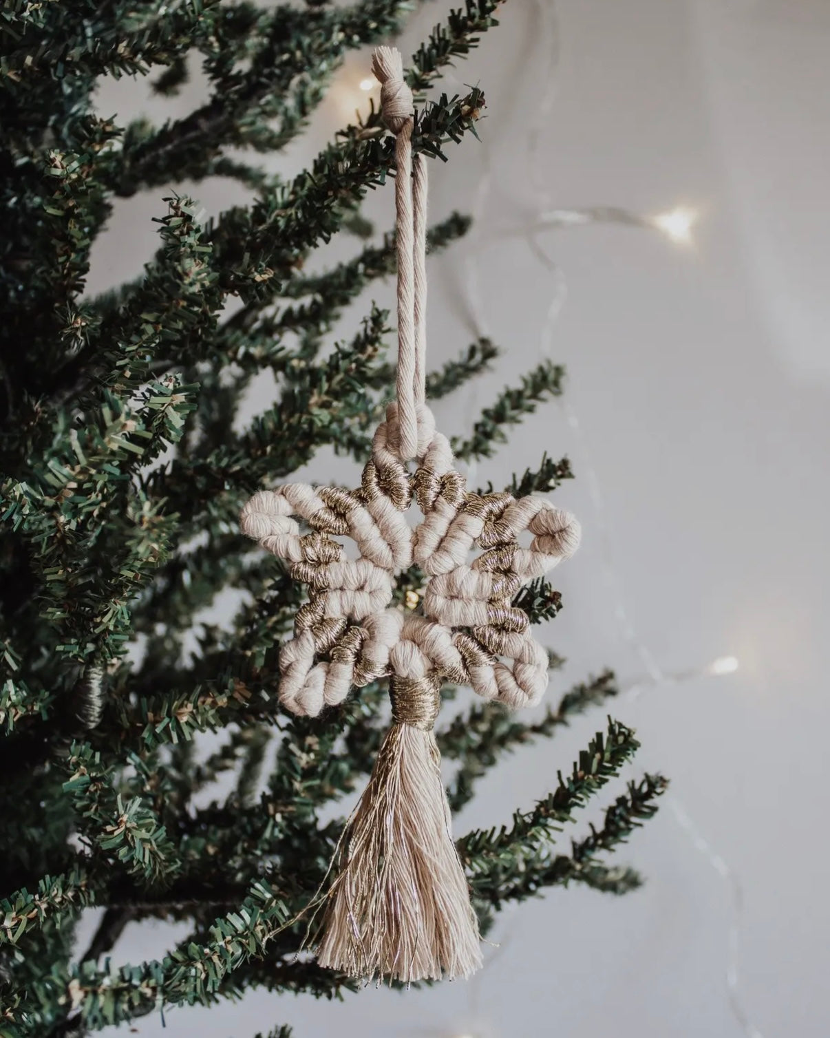 Macrame Star Ornament - Moon