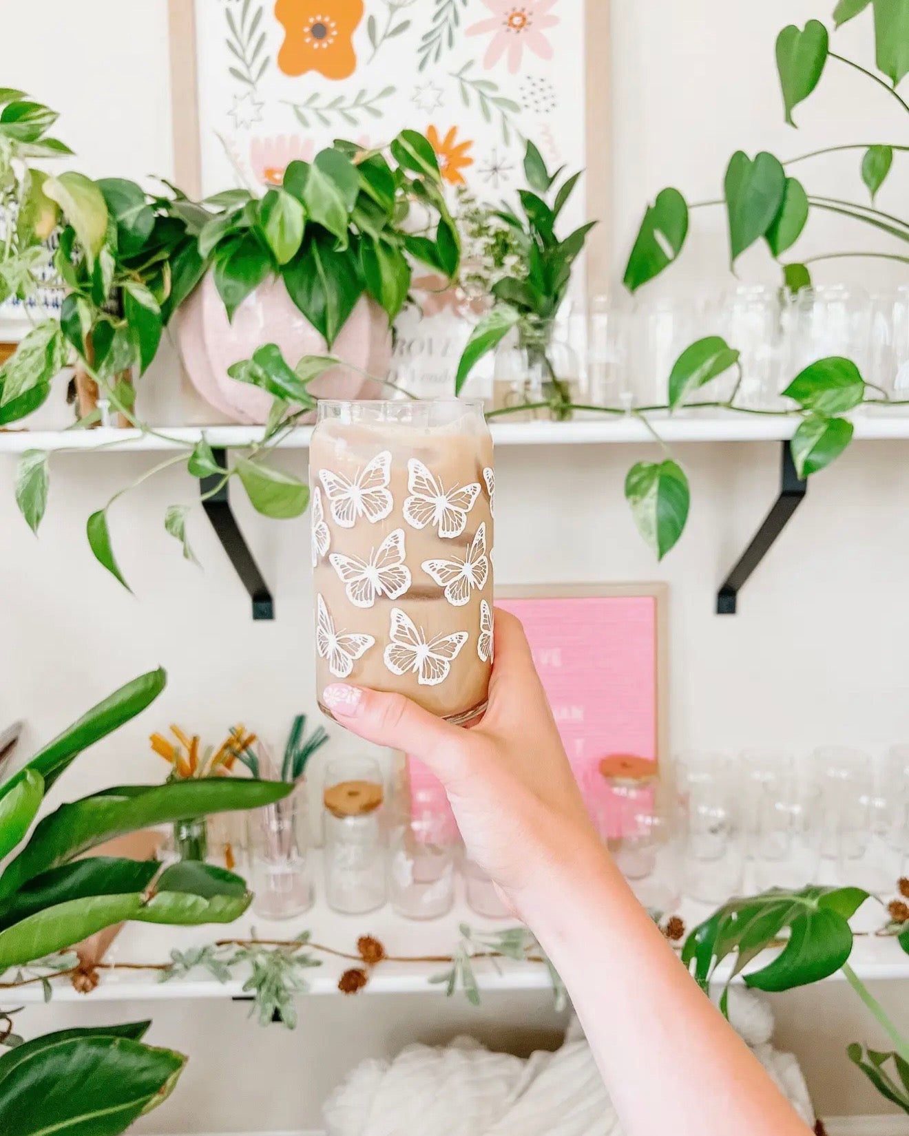 Butterfly Iced Coffee Glass Pre-Order
