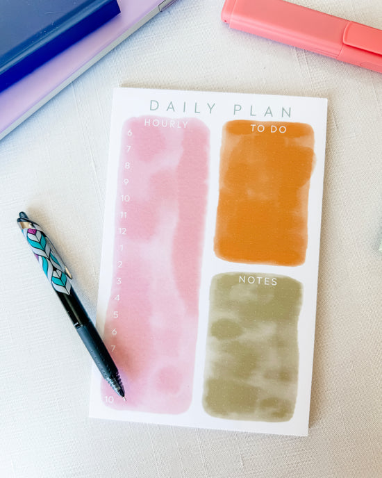 Pastel Watercolor Daily Planner Notepad