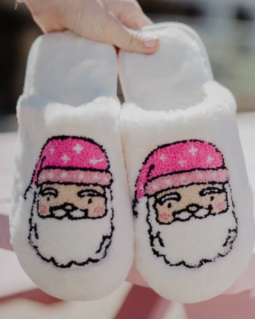 Pink Santa Slippers Pre-Order