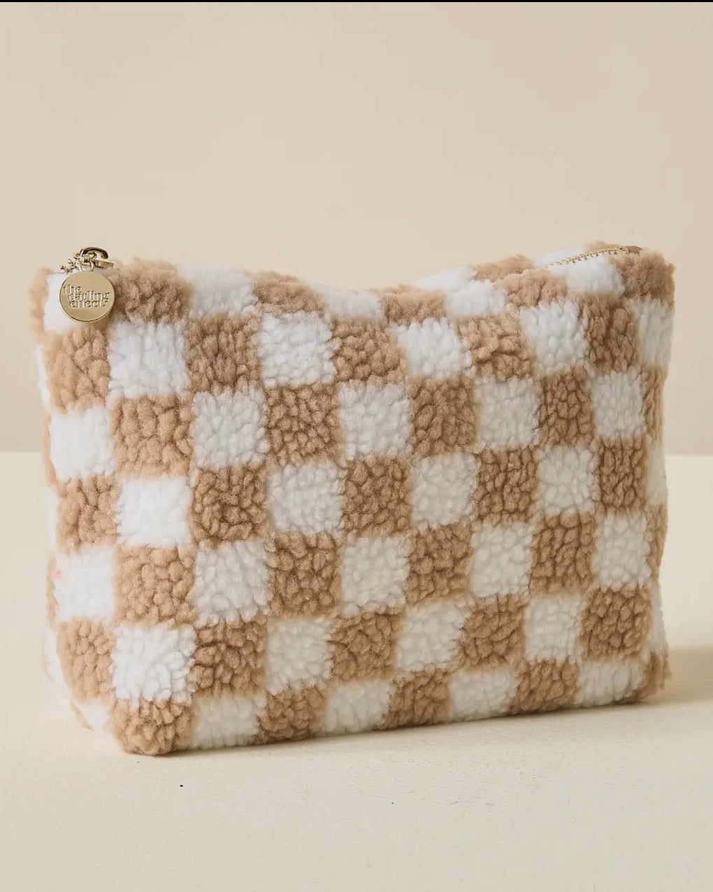 Teddy Pouch - Tan Check