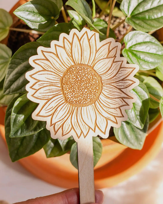 Sunflower Wooden Plant Marker