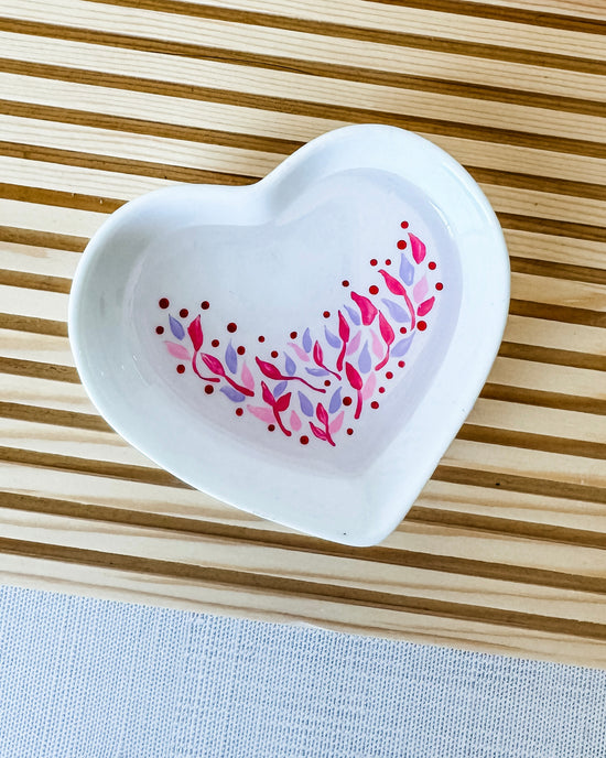 Sweetheart Botanical Heart Trinket Dish