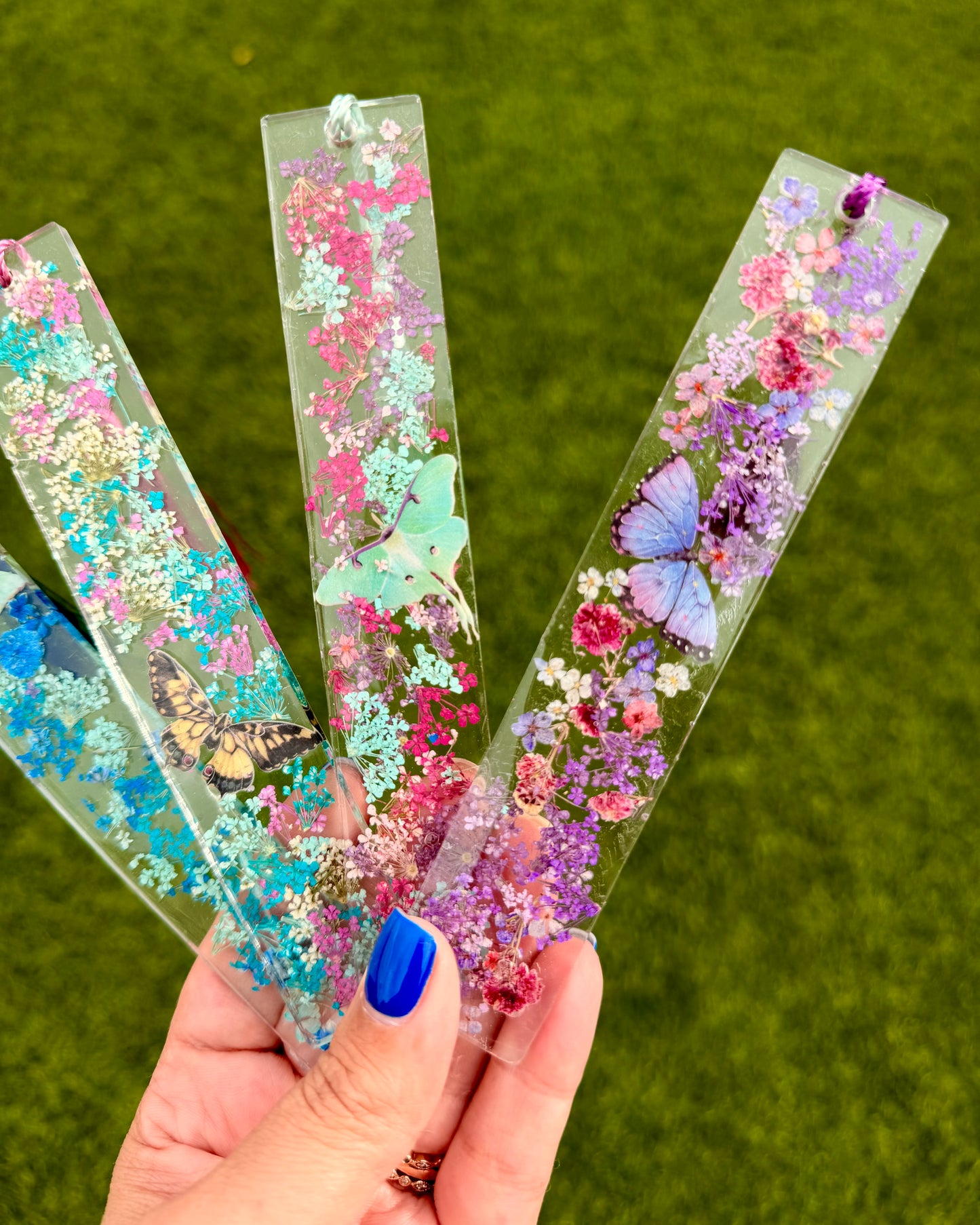 Butterfly Whimsy Resin Bookmarks