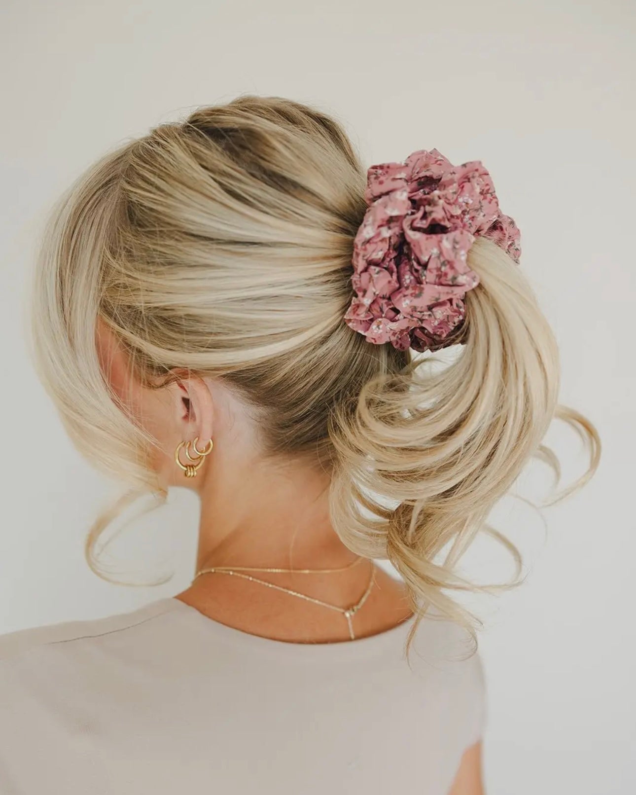 Cranberry Rose Jumbo Scrunchie Pre-Order