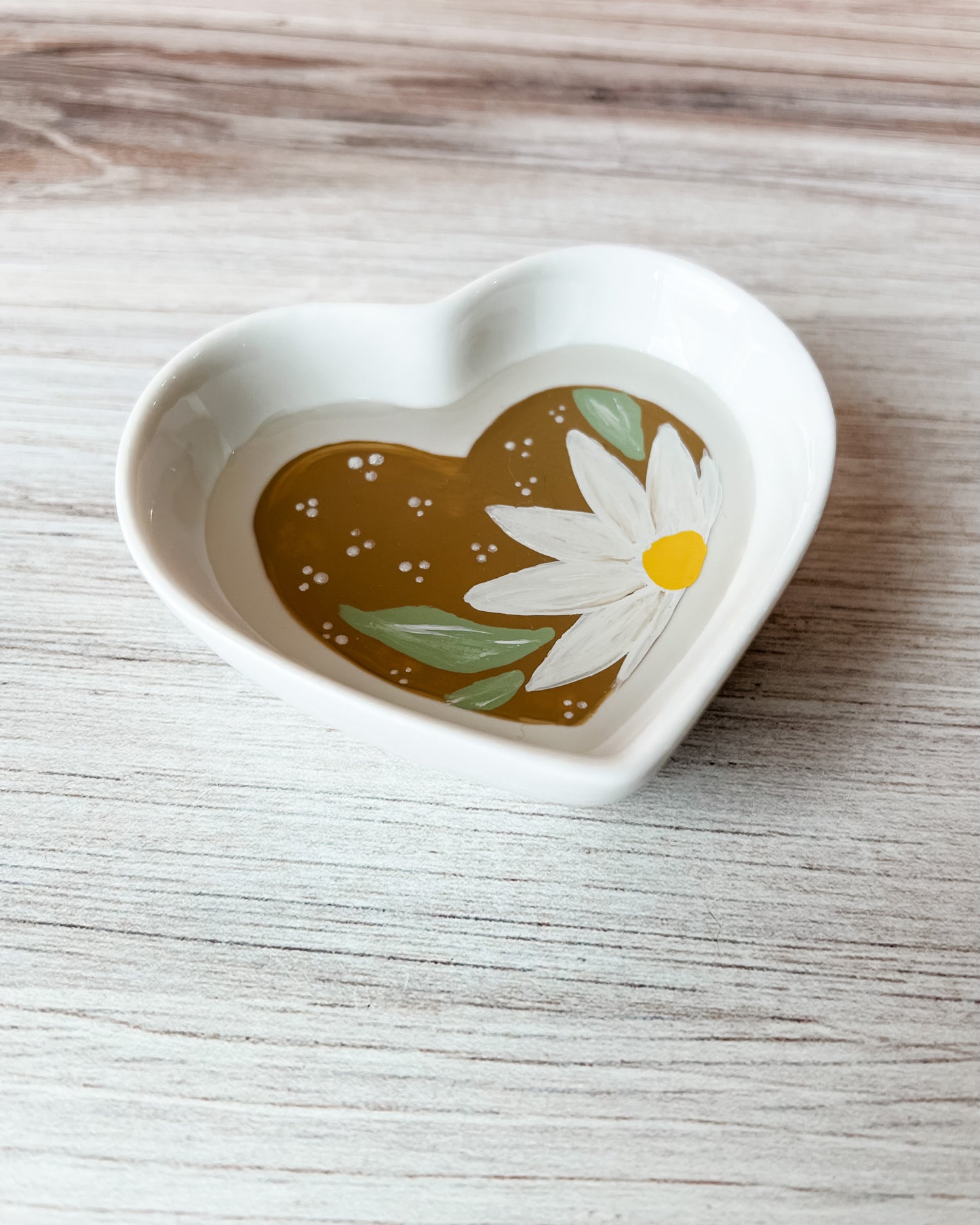 Daisy Heart Trinket Tray