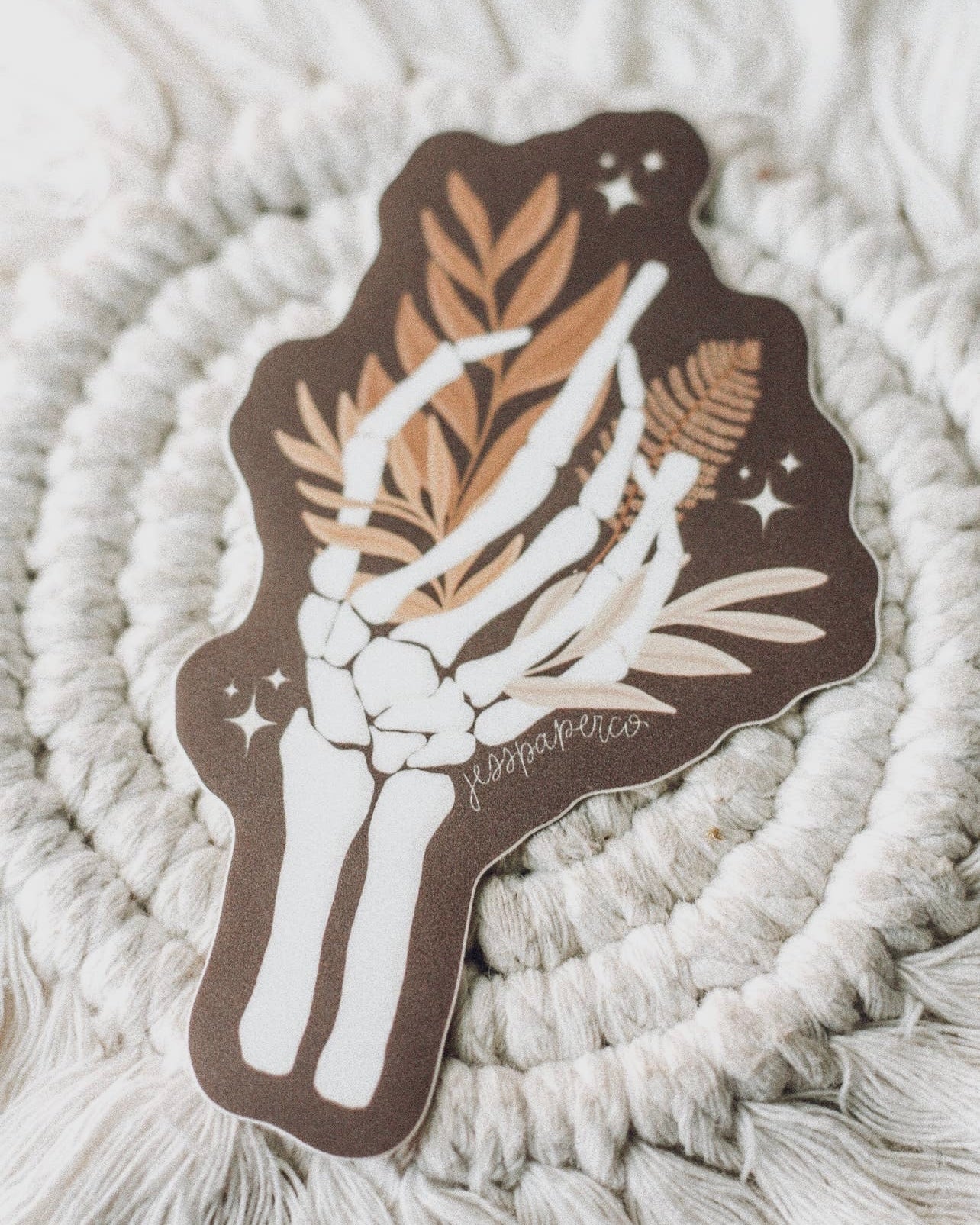 Floral Skeleton Sticker