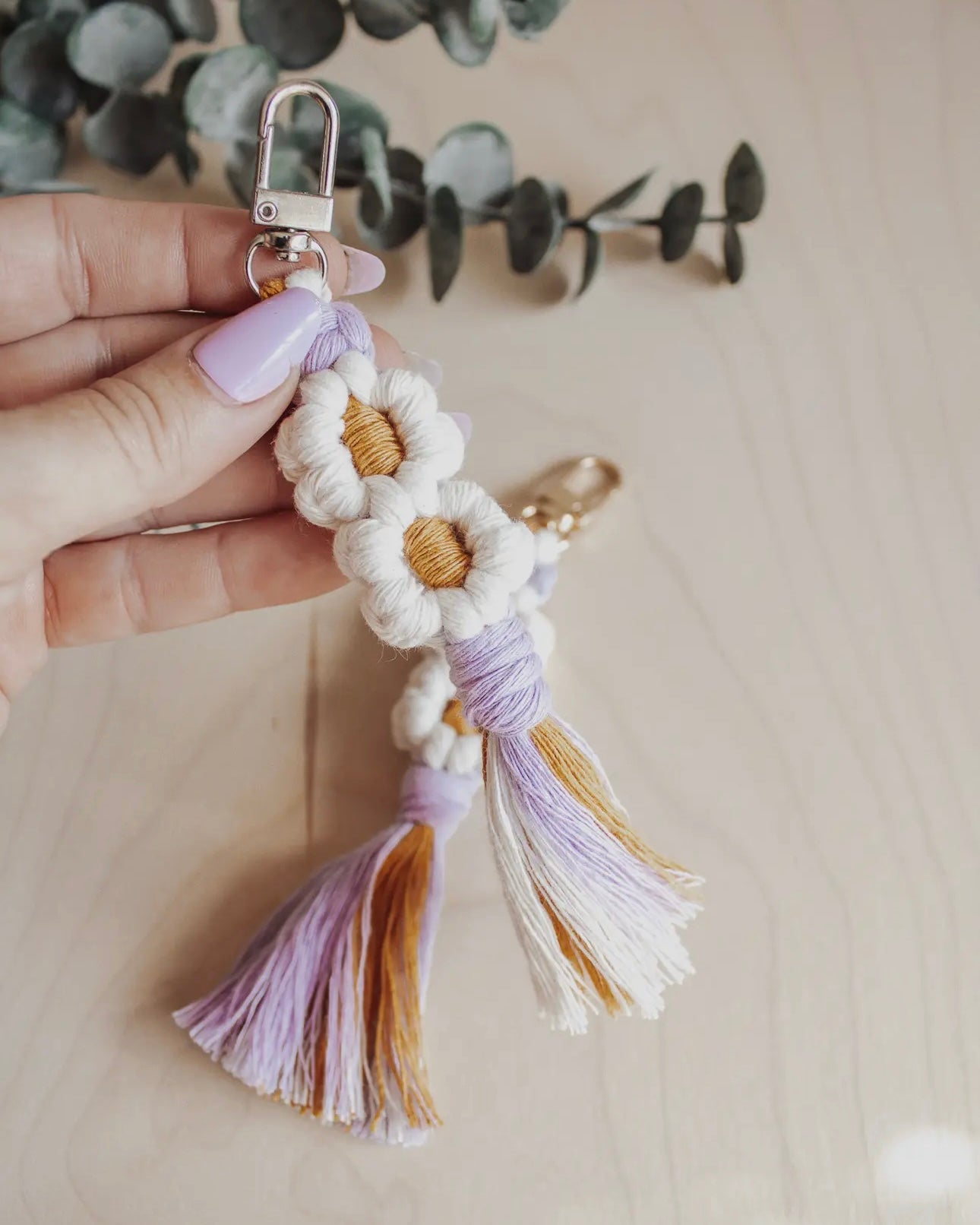 Double Daisy Keychains
