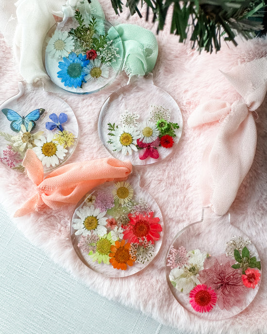 Floral Resin Ornaments