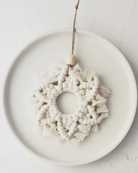 Macrame Snowflake Ornaments