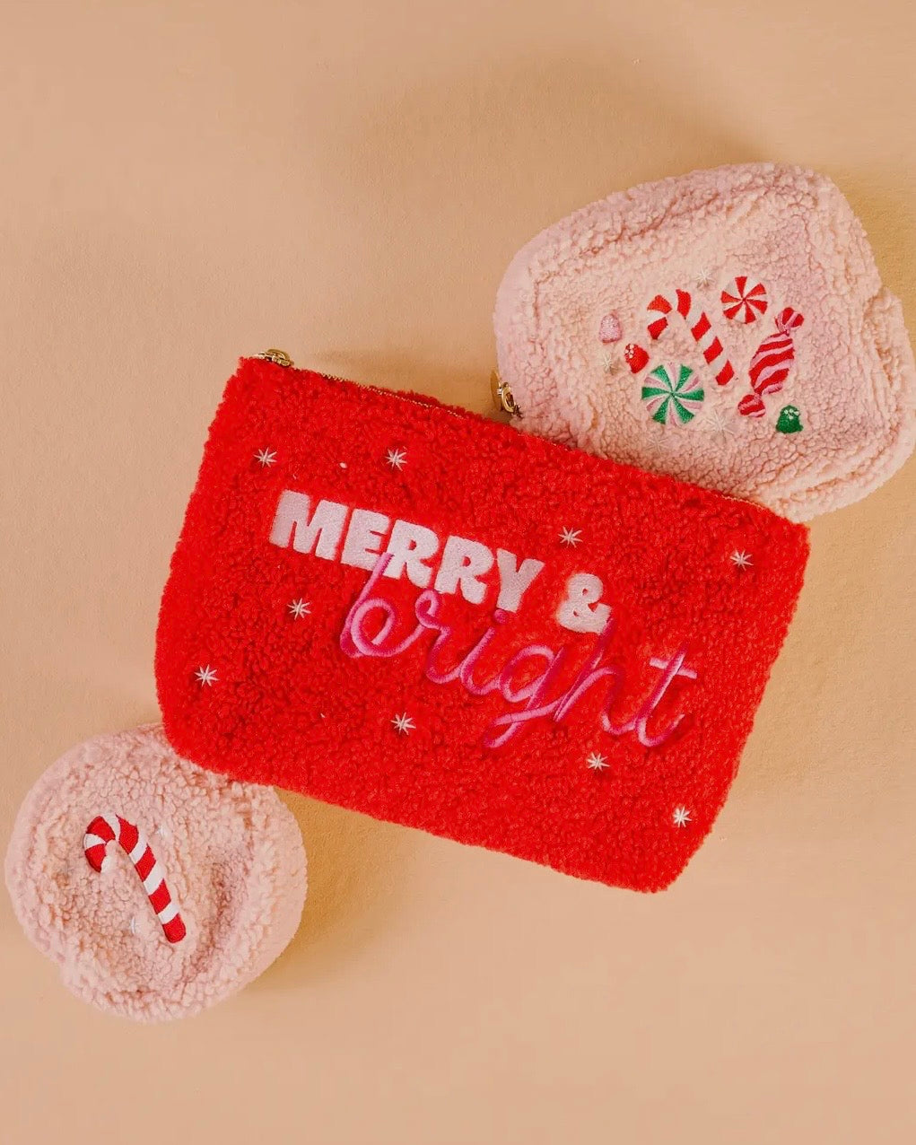 Teddy Pouch - Merry & Bright