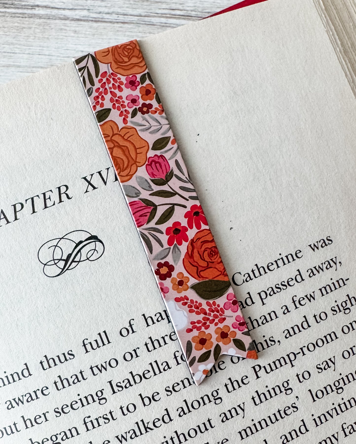 Rosewood Blooms Magnetic Bookmark