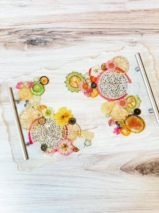 Tropical Bloom Resin Tray