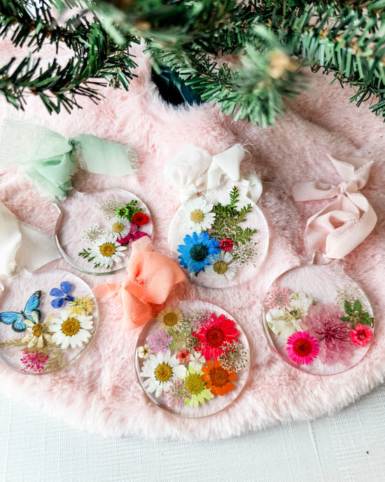 Floral Resin Ornaments