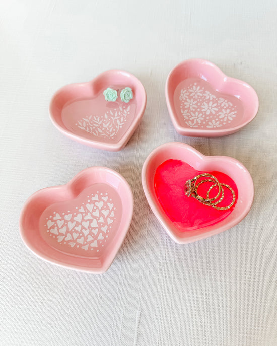 Dancing Daisy Trinket Dish - Pink