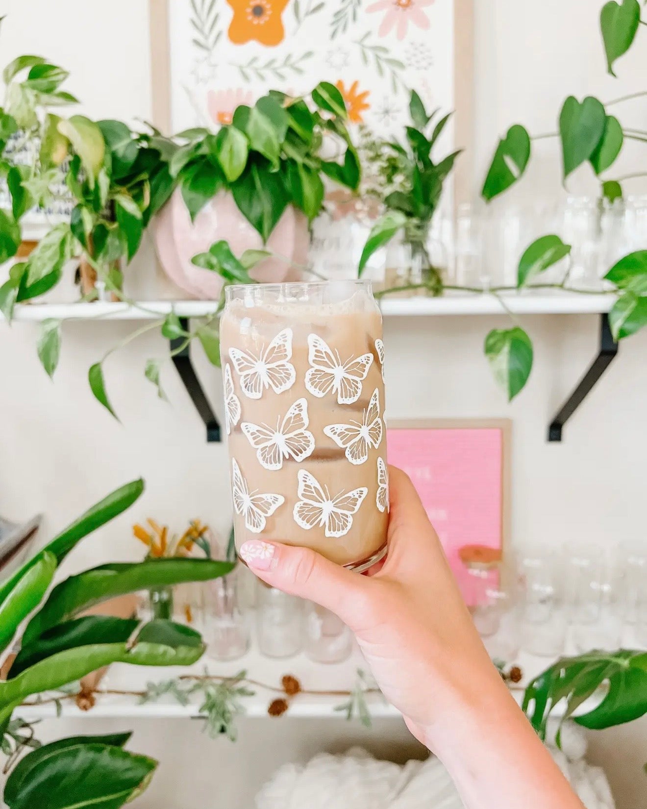 Butterfly Iced Coffee Glass Pre-Order