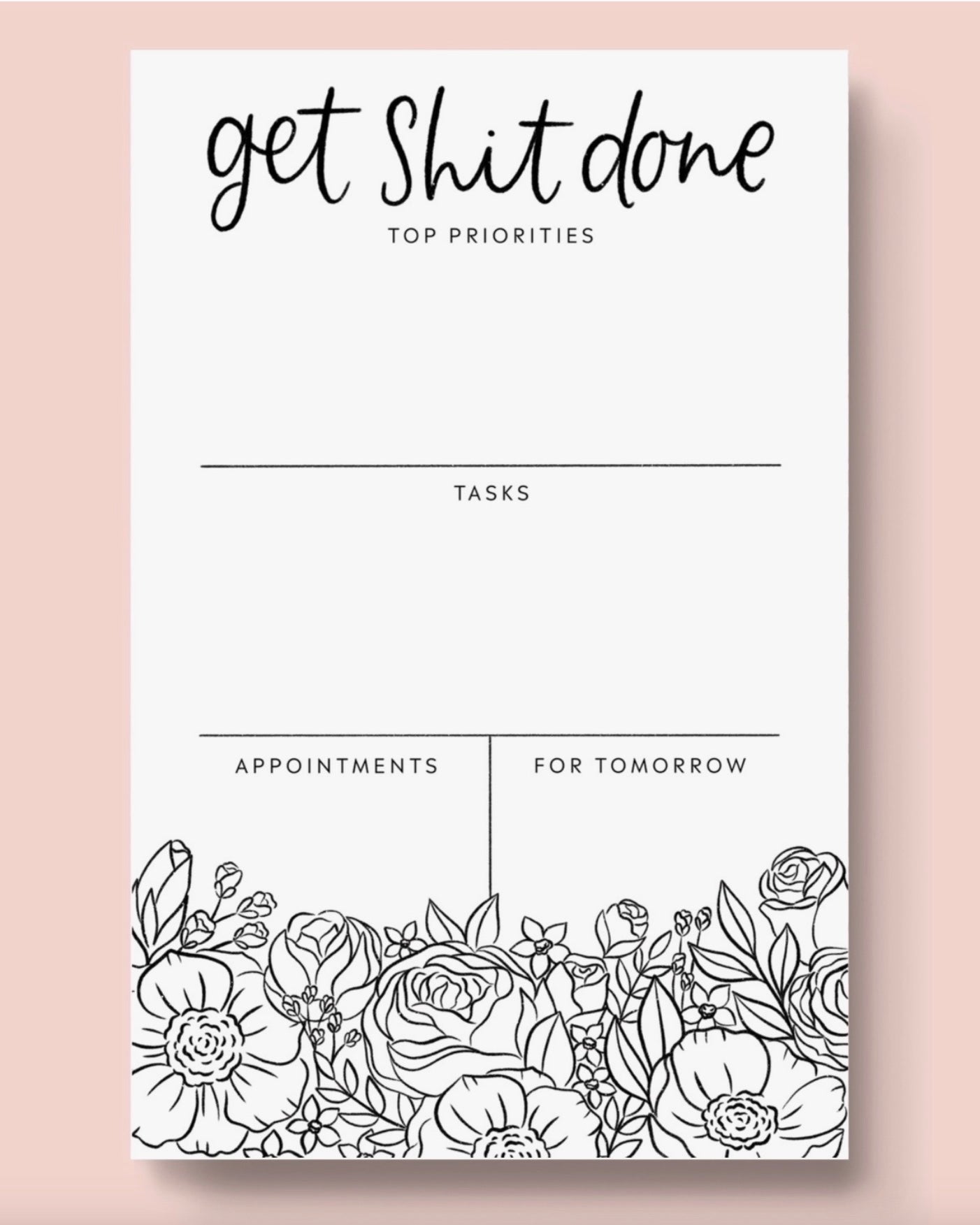 Get Shit Done Daily Planner Notepad