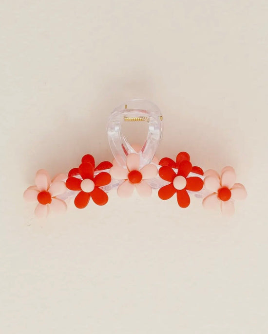 Daisy Claw Clip - Sweet Red