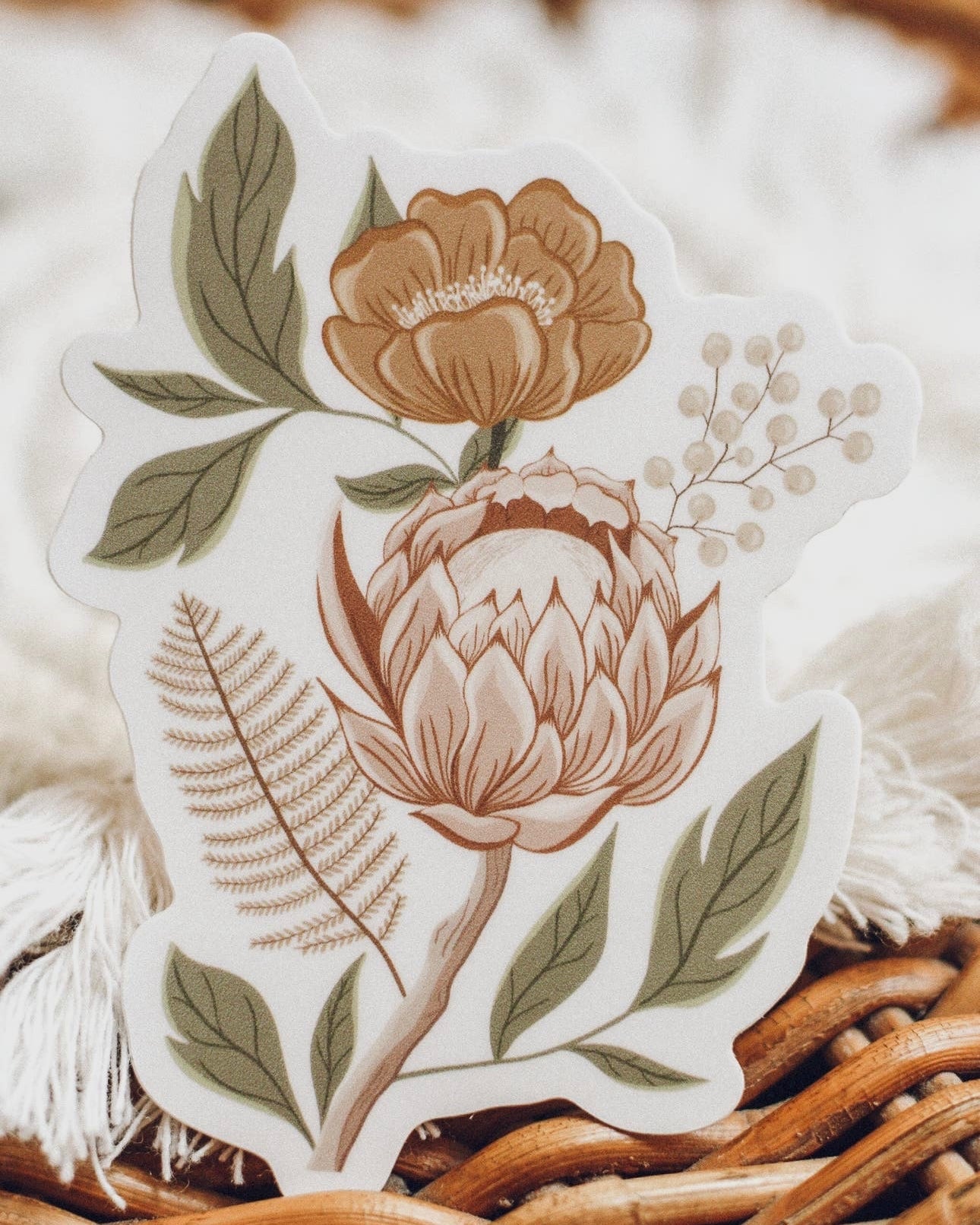 Vintage Floral Sticker